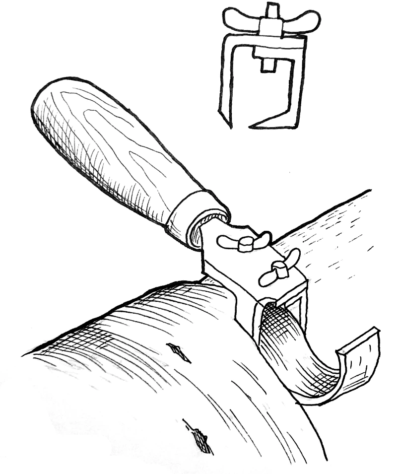 ein Spezialwerkzeug f&uuml;r Birkenrinden-Streifen