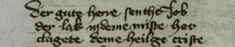 Historische Schriftprobe mit tiefschwarzer Weintinte
