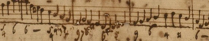 Mikroskopische Aufnahme von Tintenfraß auf historischem Papier